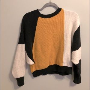 🪐80’s retro color block sweater🪐
